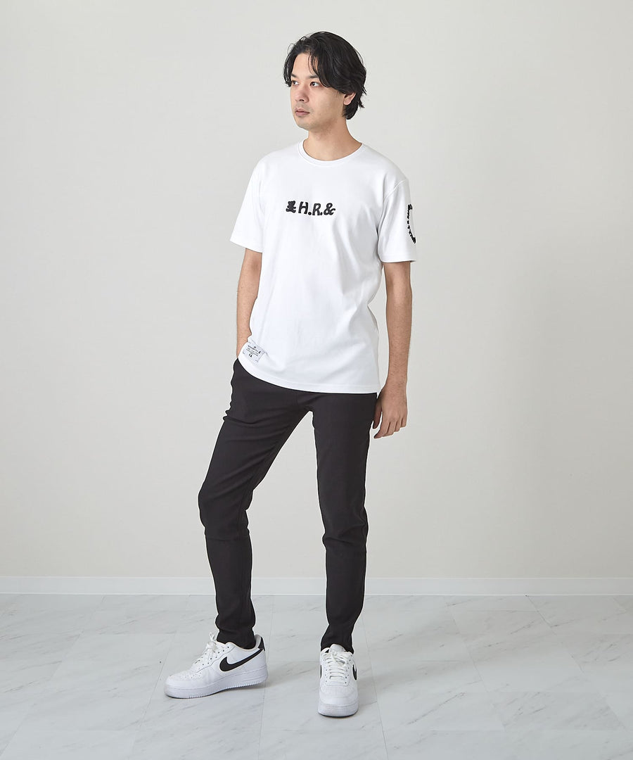 【Hollywood Rich. &】(ハリウッドリッチ) 209323 サークルラバープリント半袖Tシャツ