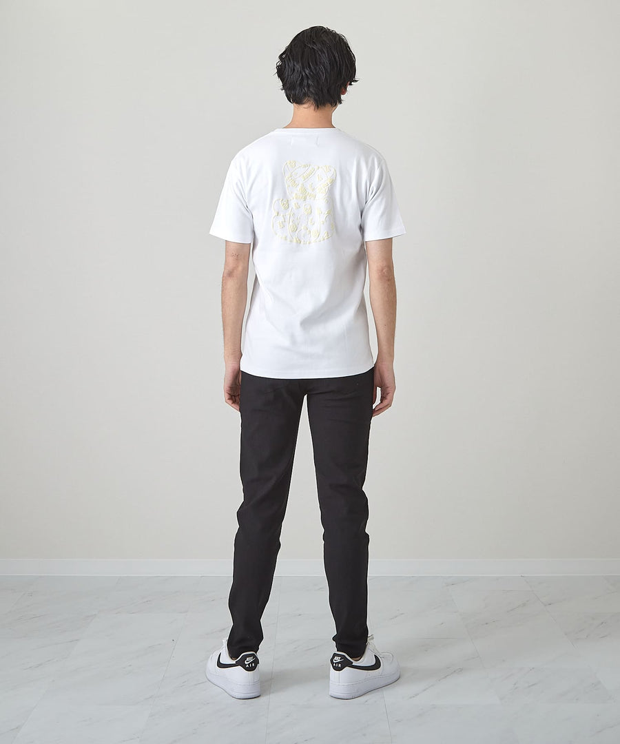 【Hollywood Rich. &】(ハリウッドリッチ) 206109 パンクベアーレインボープリント半袖Tシャツ
