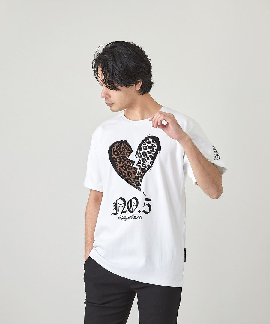 【Hollywood Rich. &】(ハリウッドリッチ) 203312 ブレイクハート半袖Tシャツ