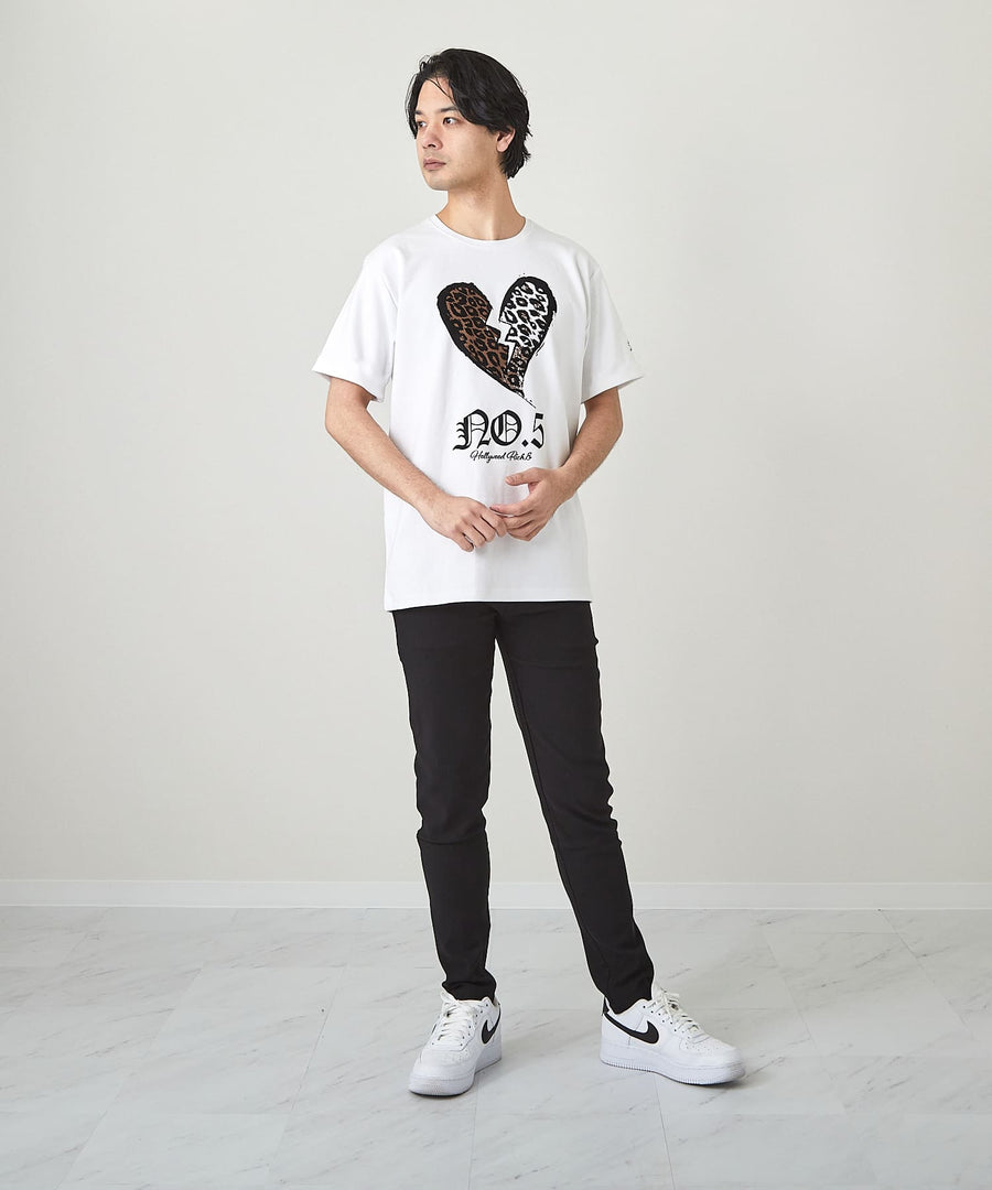 【Hollywood Rich. &】(ハリウッドリッチ) 203312 ブレイクハート半袖Tシャツ