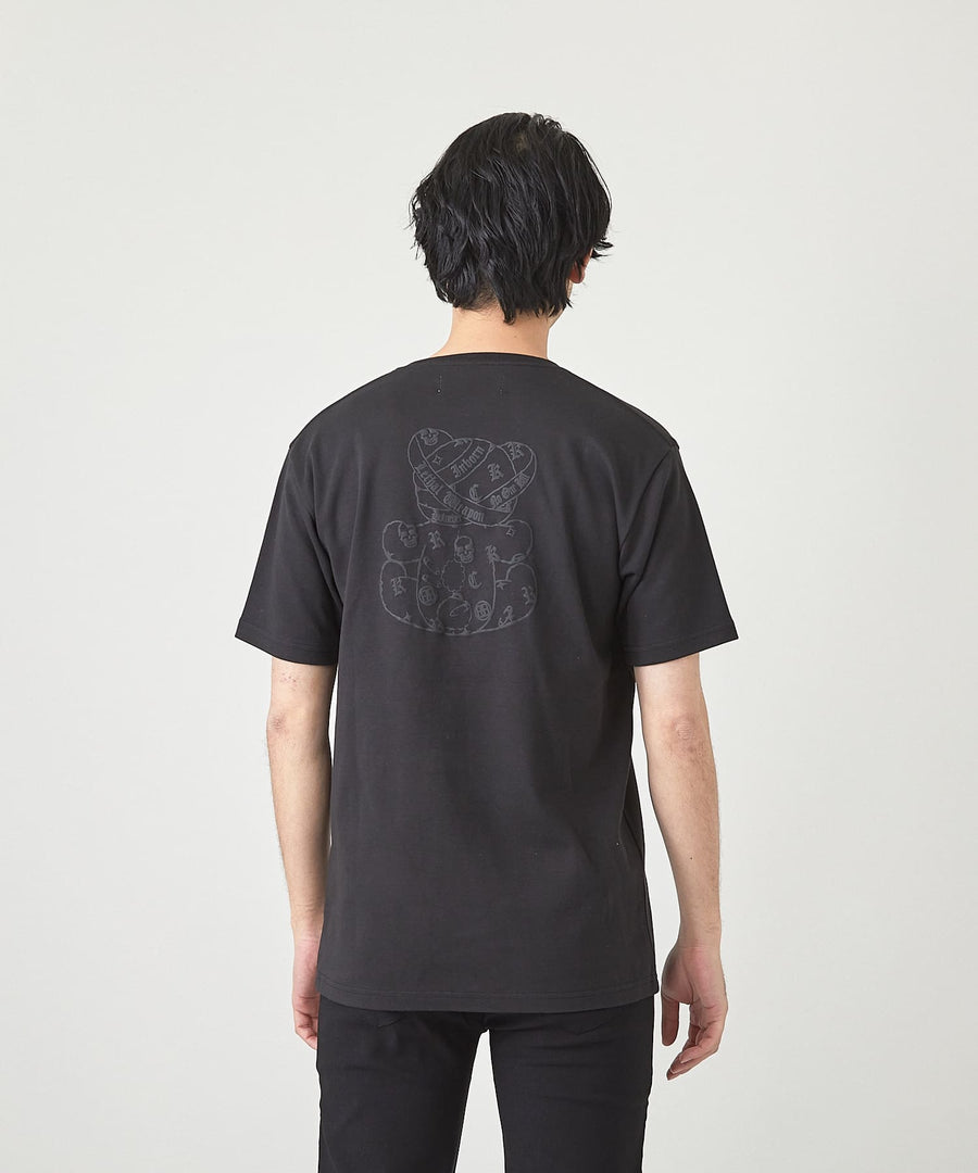 【Hollywood Rich. &】(ハリウッドリッチ) 206109 パンクベアーレインボープリント半袖Tシャツ