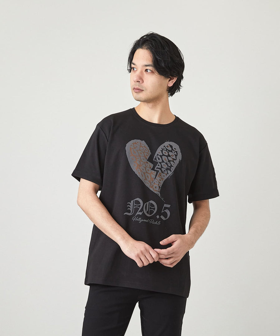 【Hollywood Rich. &】(ハリウッドリッチ) 203312 ブレイクハート半袖Tシャツ