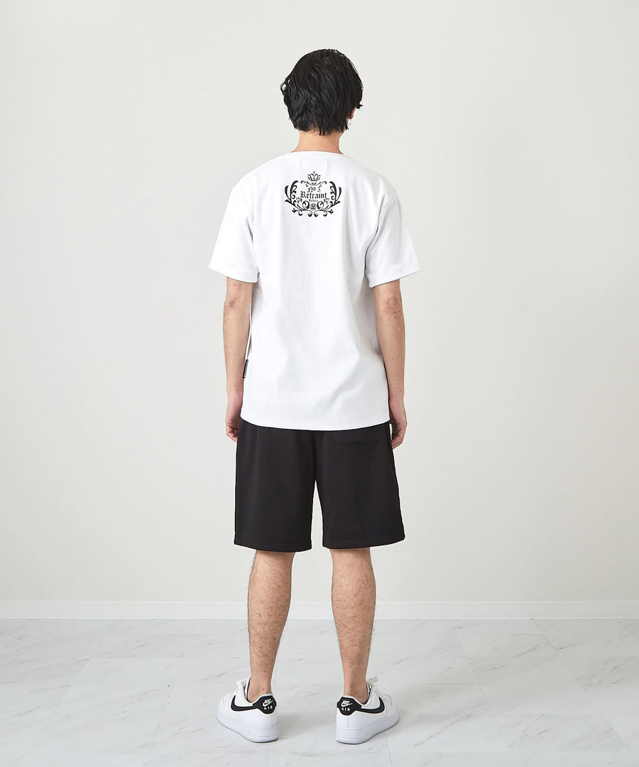 【Hollywood Rich. &】(ハリウッドリッチ) 203314 ナンバリング浅Vネック半袖Tシャツ