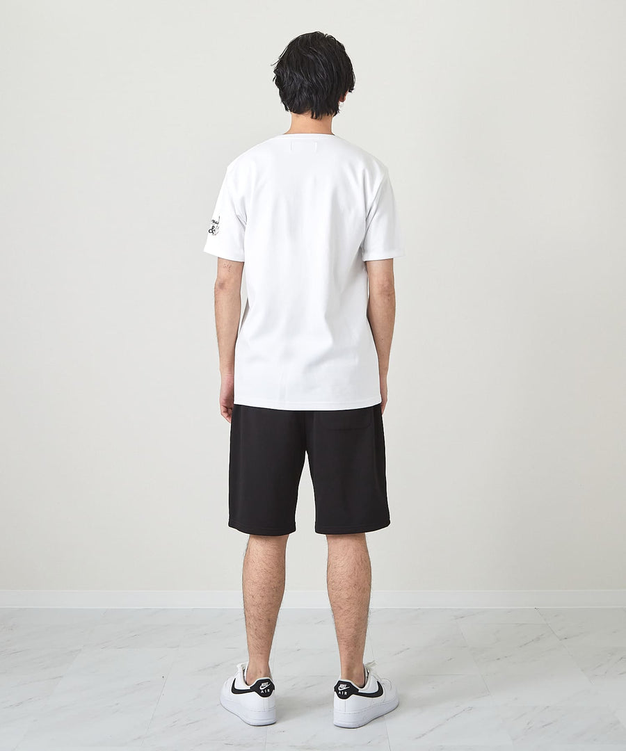 【Hollywood Rich. &】(ハリウッドリッチ) 203300 クロスアップリケ半袖Tシャツ