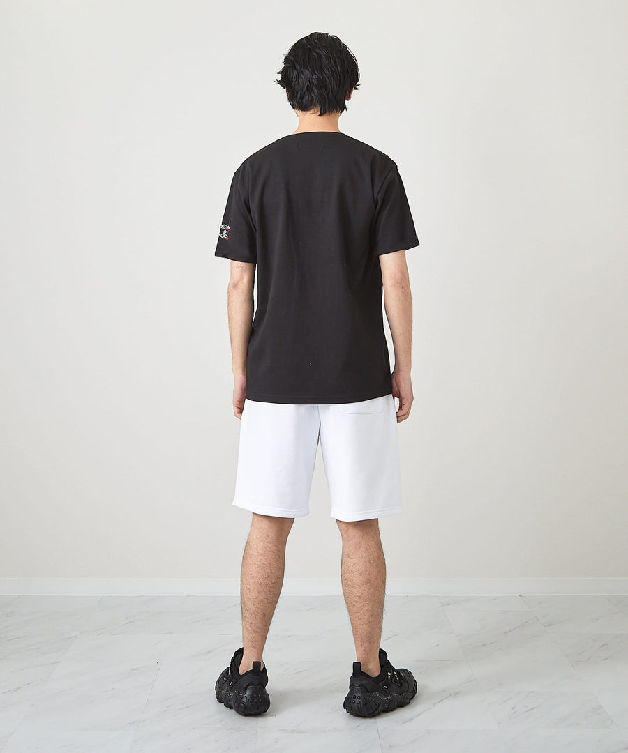 【Hollywood Rich. &】(ハリウッドリッチ) 203300 クロスアップリケ半袖Tシャツ