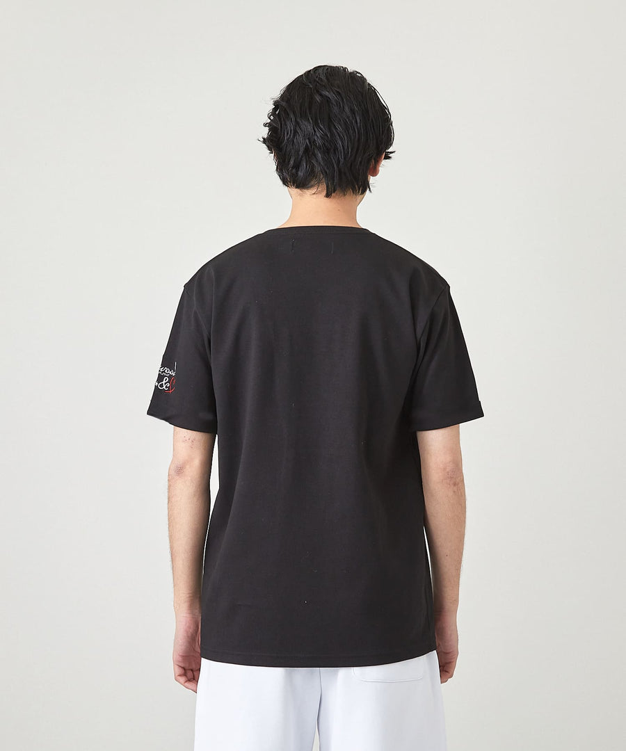 【Hollywood Rich. &】(ハリウッドリッチ) 203300 クロスアップリケ半袖Tシャツ
