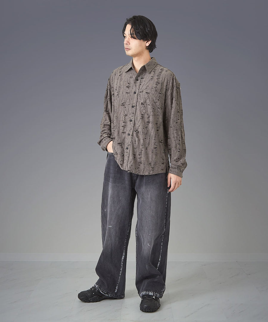 Grunge Shiny Shirt — Dim Glow / GRAND YELLS / 402202