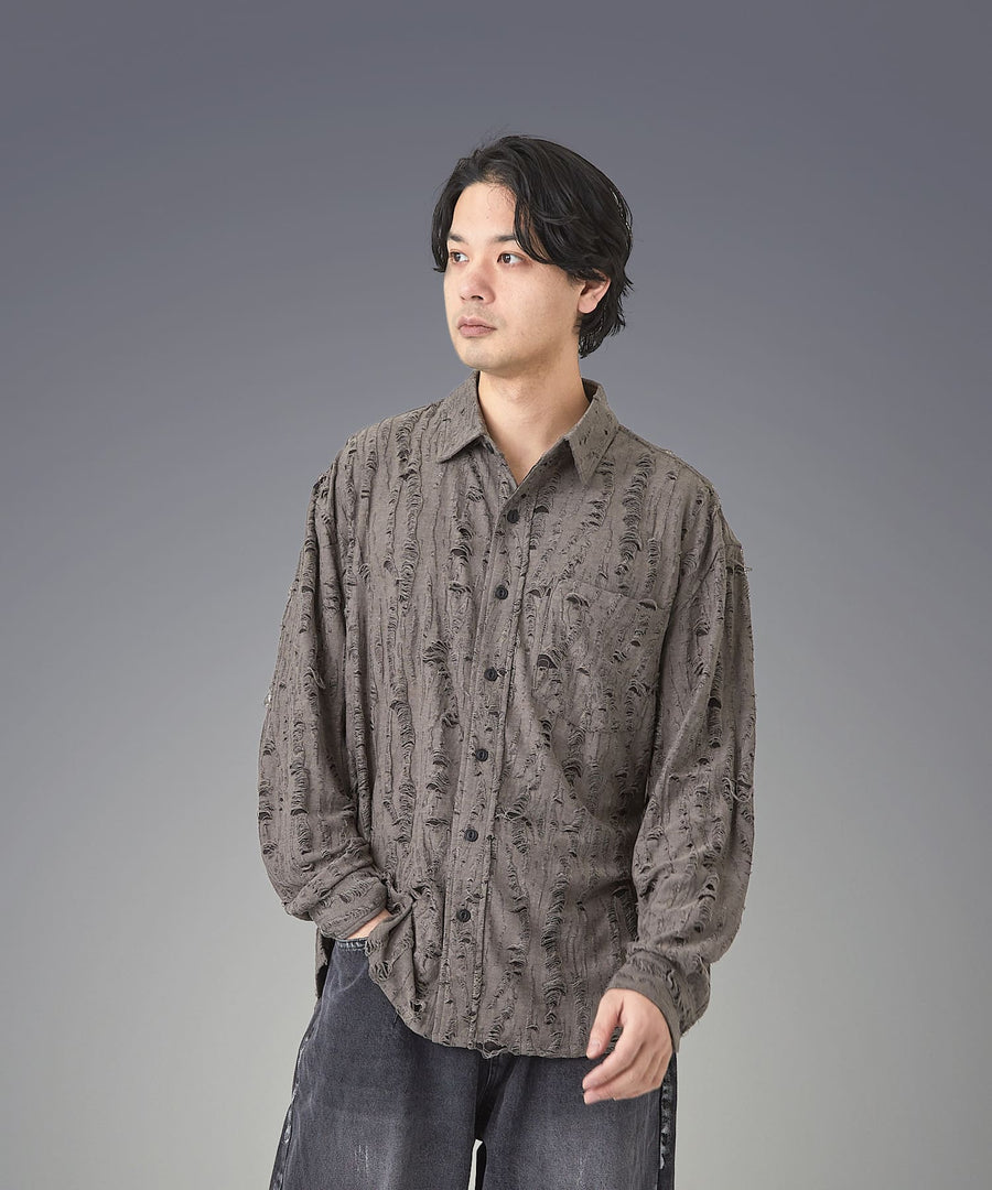 Grunge Shiny Shirt — Dim Glow / GRAND YELLS / 402202