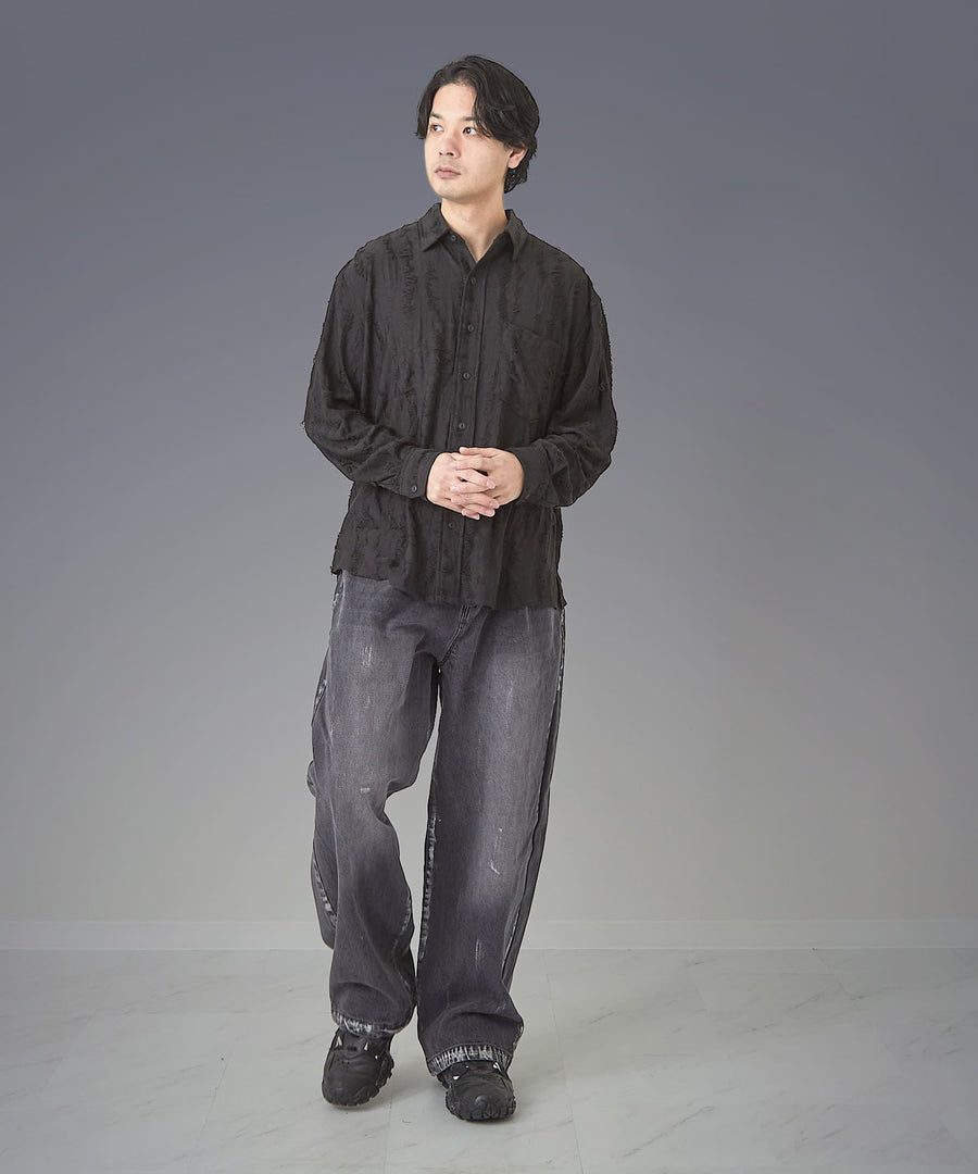 Grunge Shiny Shirt — Dim Glow / GRAND YELLS / 402202