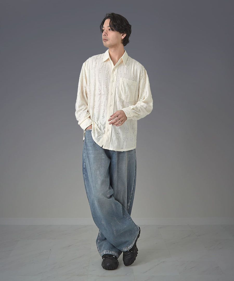 Grunge Shiny Shirt — Dim Glow / GRAND YELLS / 402202