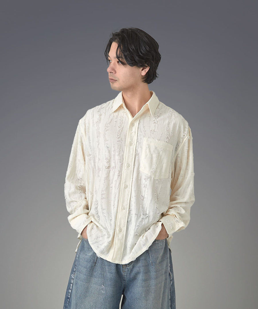 Grunge Shiny Shirt — Dim Glow / GRAND YELLS / 402202