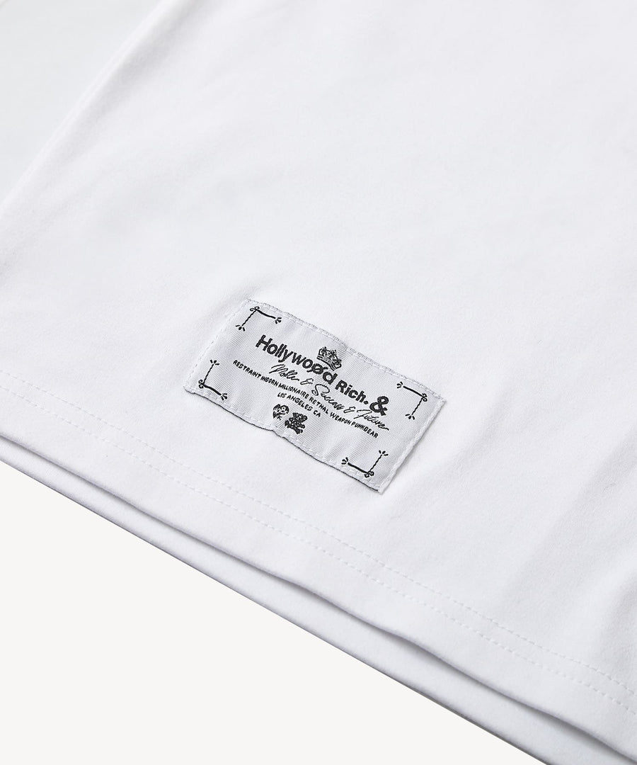 【Hollywood Rich. &】(ハリウッドリッチ) 209326 パンキッシュベアエンボスプリント半袖Tシャツ