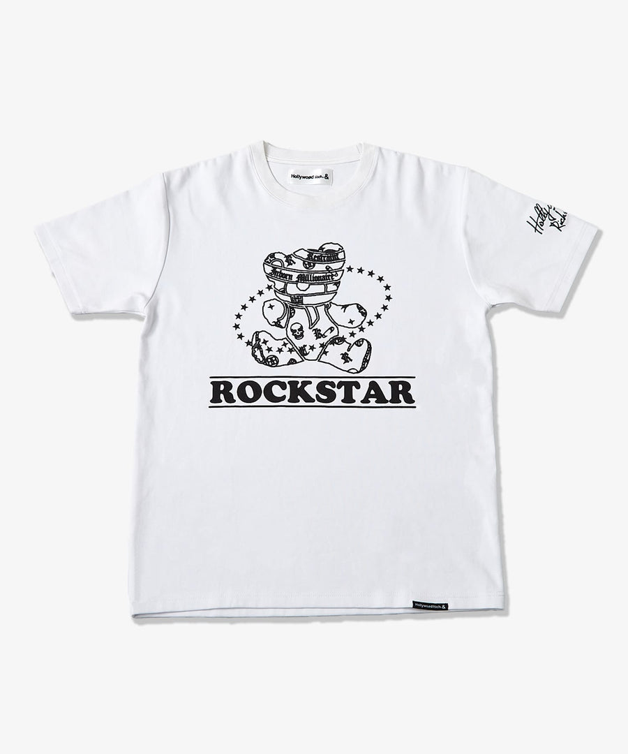 【Hollywood Rich. &】(ハリウッドリッチ) 203302 ロックスターパンキッシュベア半袖Tシャツ