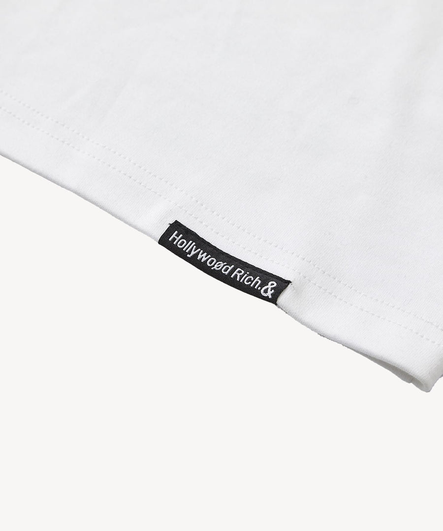 【Hollywood Rich. &】(ハリウッドリッチ) 203309 ワントーンエンブレムロゴ半袖Tシャツ