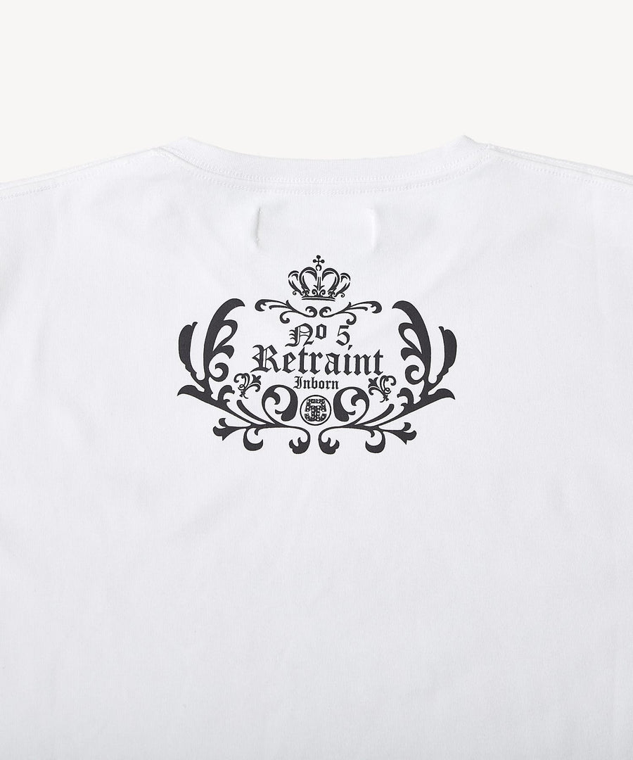 【Hollywood Rich. &】(ハリウッドリッチ) 203314 ナンバリング浅Vネック半袖Tシャツ