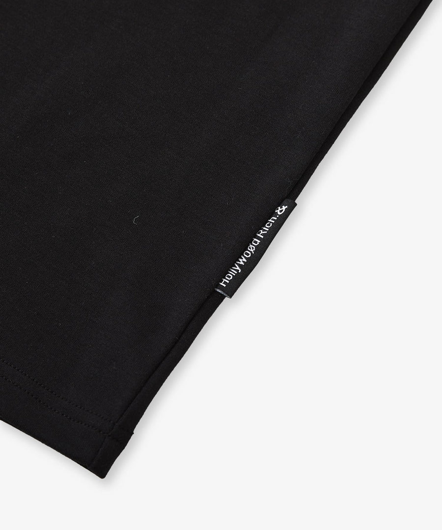 【Hollywood Rich. &】(ハリウッドリッチ) 203314 ナンバリング浅Vネック半袖Tシャツ