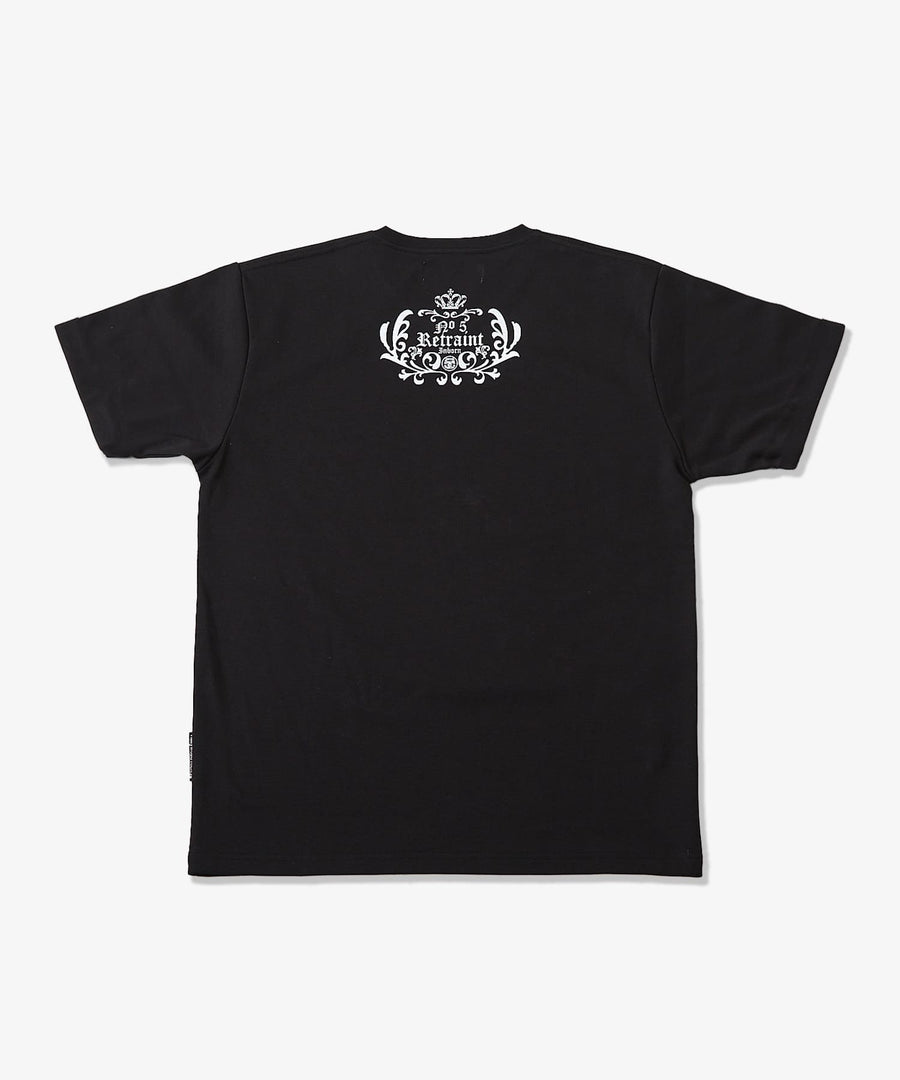 【Hollywood Rich. &】(ハリウッドリッチ) 203314 ナンバリング浅Vネック半袖Tシャツ