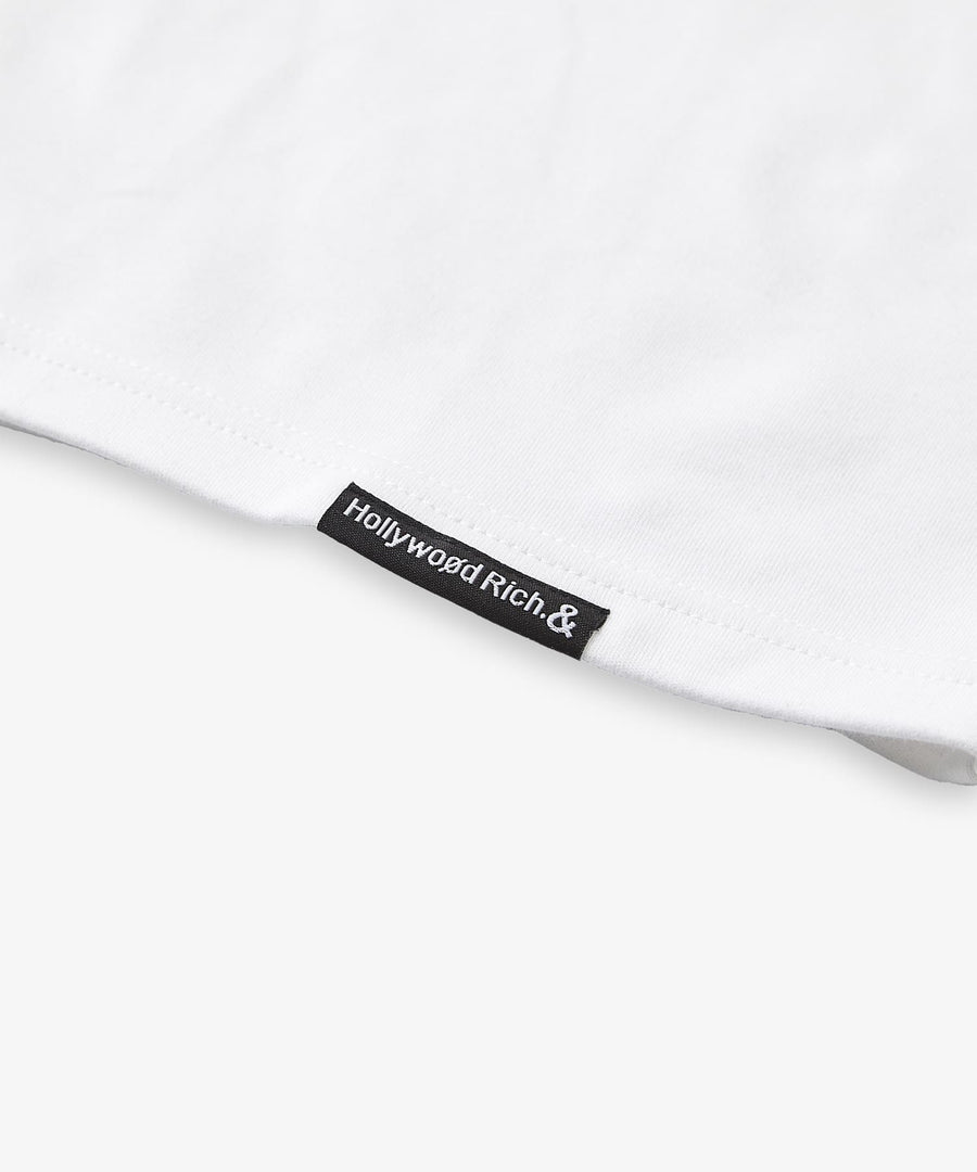 【Hollywood Rich. &】(ハリウッドリッチ) 203300 クロスアップリケ半袖Tシャツ