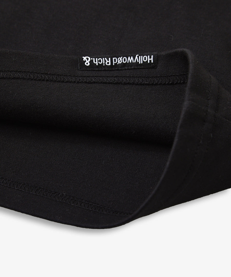【Hollywood Rich. &】(ハリウッドリッチ) 203300 クロスアップリケ半袖Tシャツ