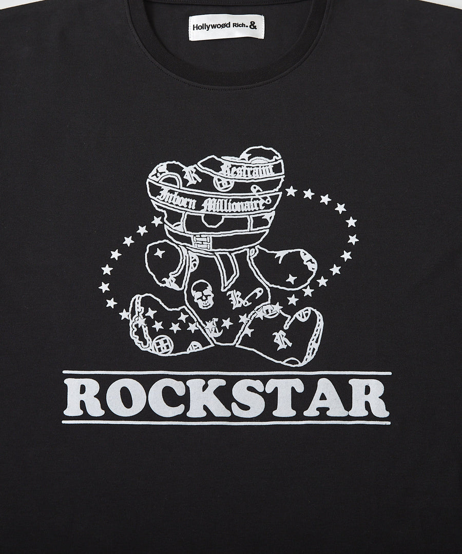 【Hollywood Rich. &】(ハリウッドリッチ) 203302 ロックスターパンキッシュベア半袖Tシャツ
