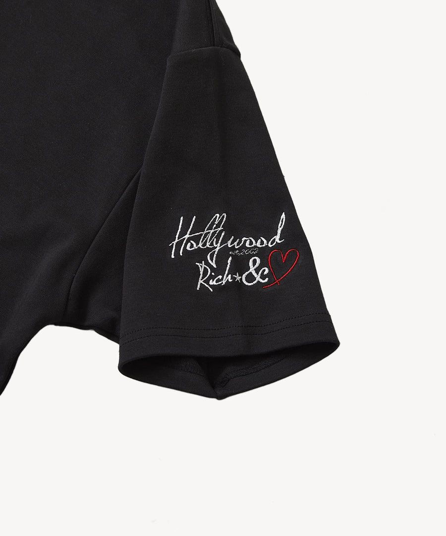 【Hollywood Rich. &】(ハリウッドリッチ) 203302 ロックスターパンキッシュベア半袖Tシャツ