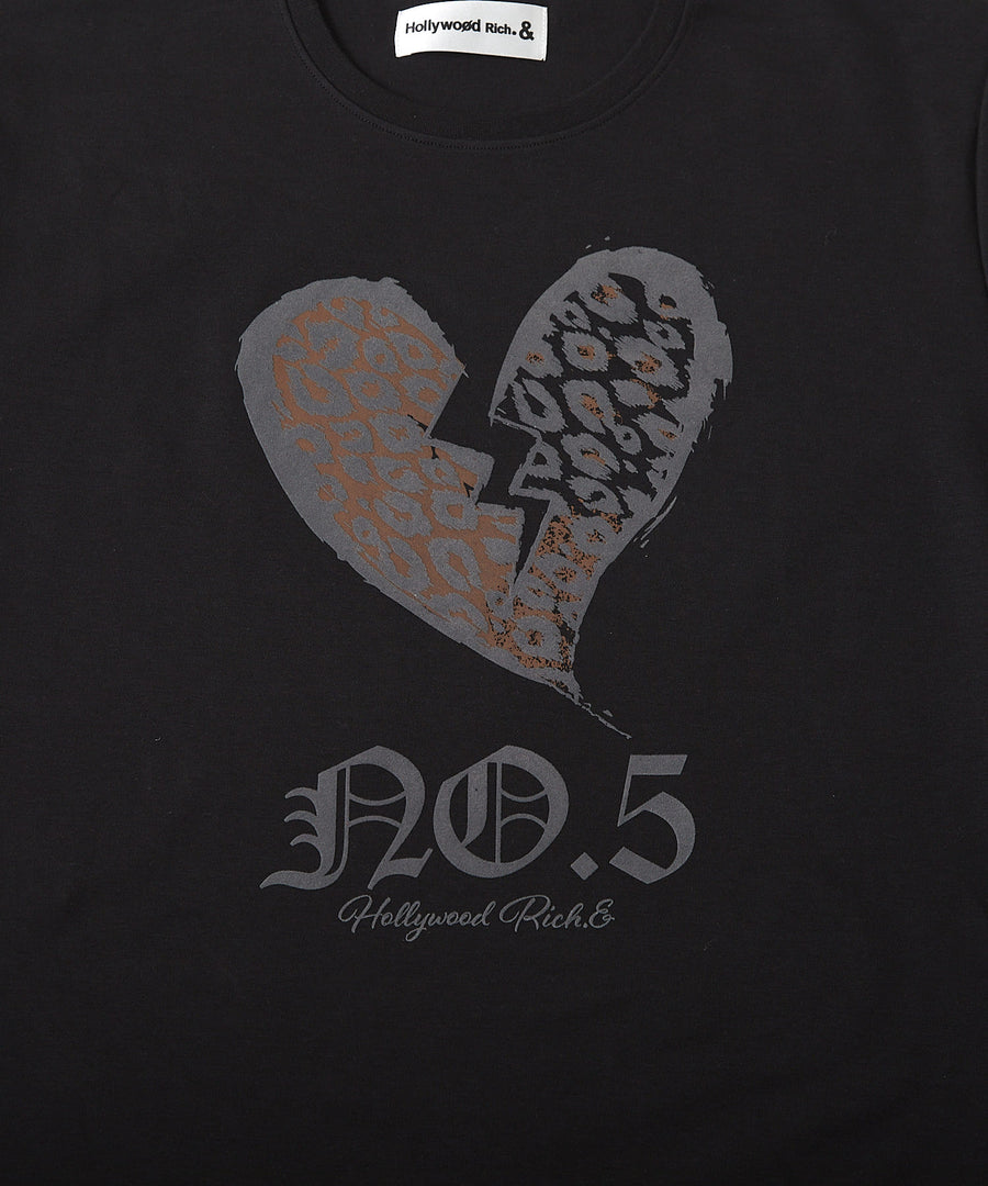 【Hollywood Rich. &】(ハリウッドリッチ) 203312 ブレイクハート半袖Tシャツ