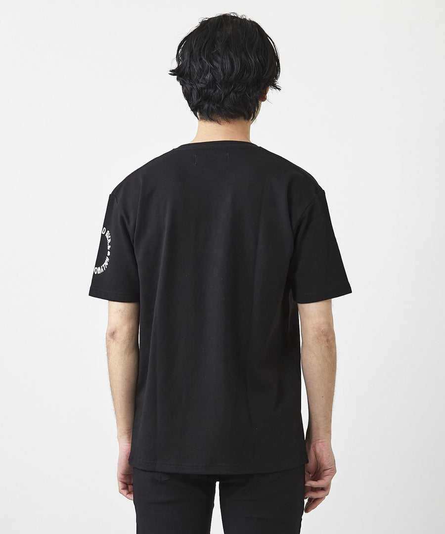 【Hollywood Rich. &】(ハリウッドリッチ) 209323 サークルラバープリント半袖Tシャツ