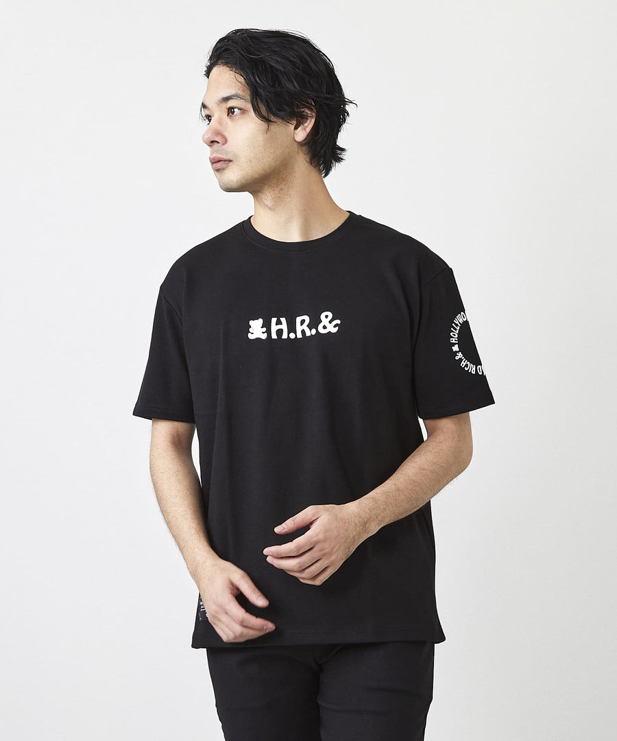 【Hollywood Rich. &】(ハリウッドリッチ) 209323 サークルラバープリント半袖Tシャツ