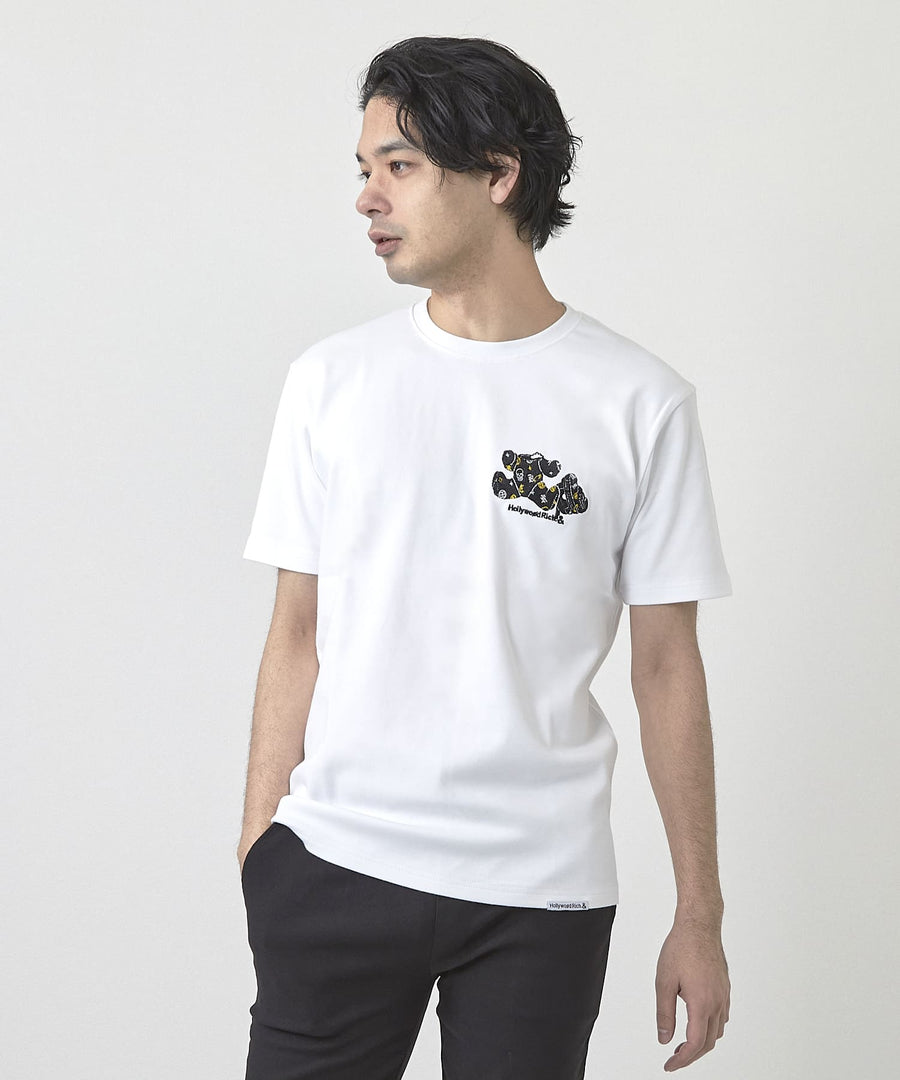 【Hollywood Rich. &】(ハリウッドリッチ) 202306 キル・ザ・ベア刺繍半袖Tシャツ