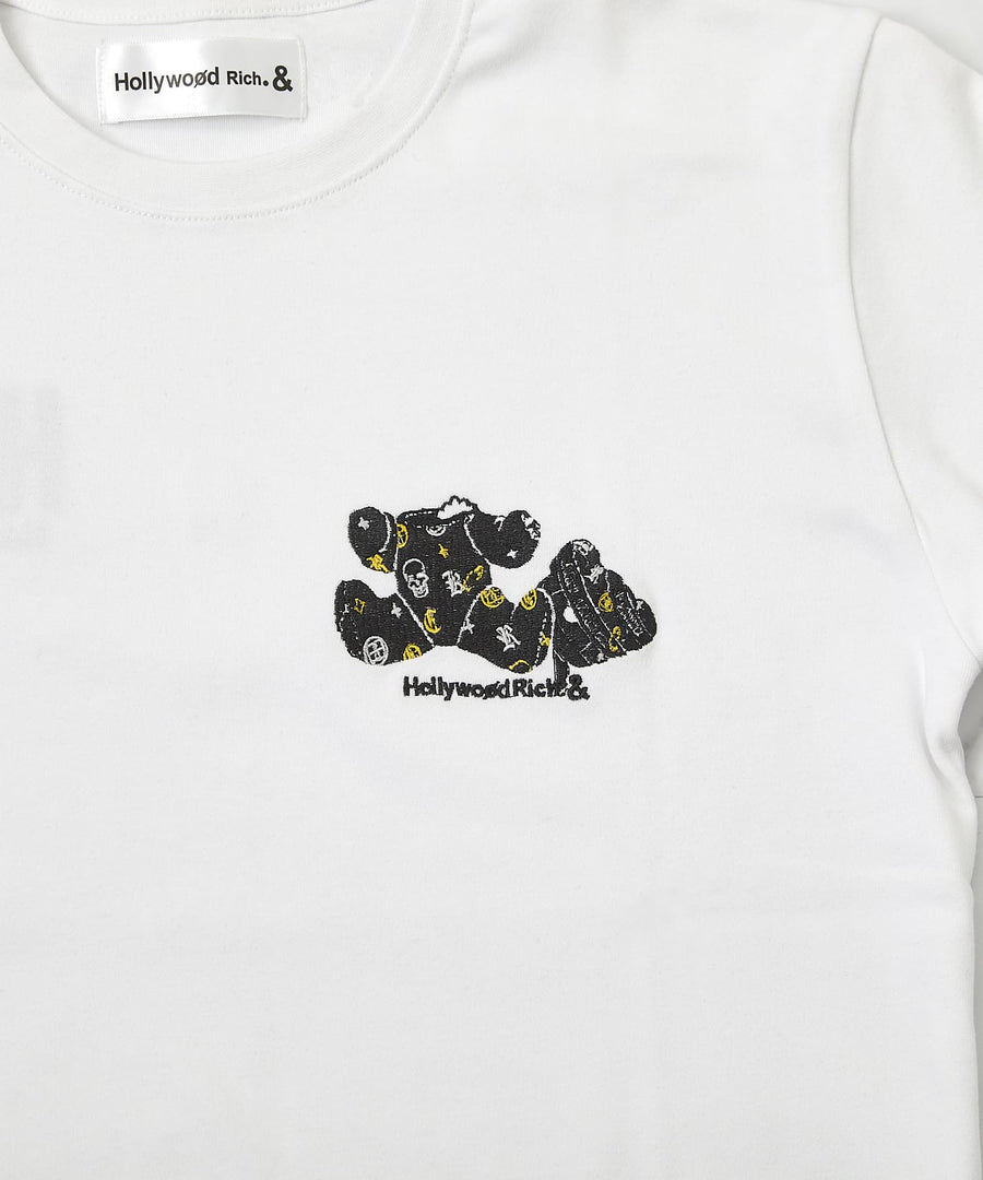 【Hollywood Rich. &】(ハリウッドリッチ) 202306 キル・ザ・ベア刺繍半袖Tシャツ