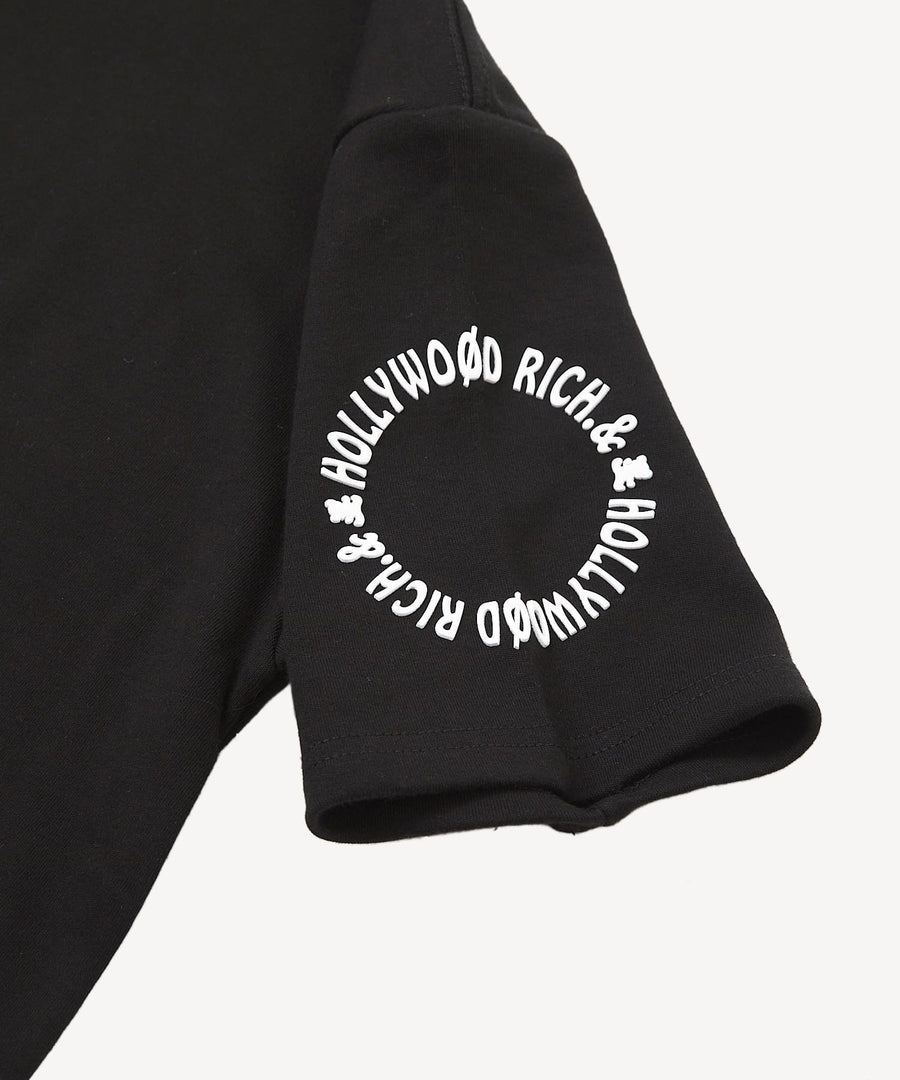 【Hollywood Rich. &】(ハリウッドリッチ) 209323 サークルラバープリント半袖Tシャツ
