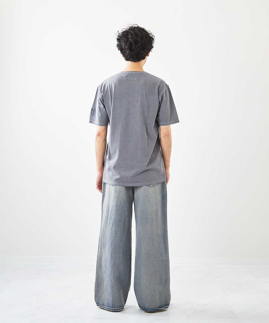 【Hollywood Rich. &】(ハリウッドリッチ) 203340 ピグメント染めパンクベア半袖Tシャツ