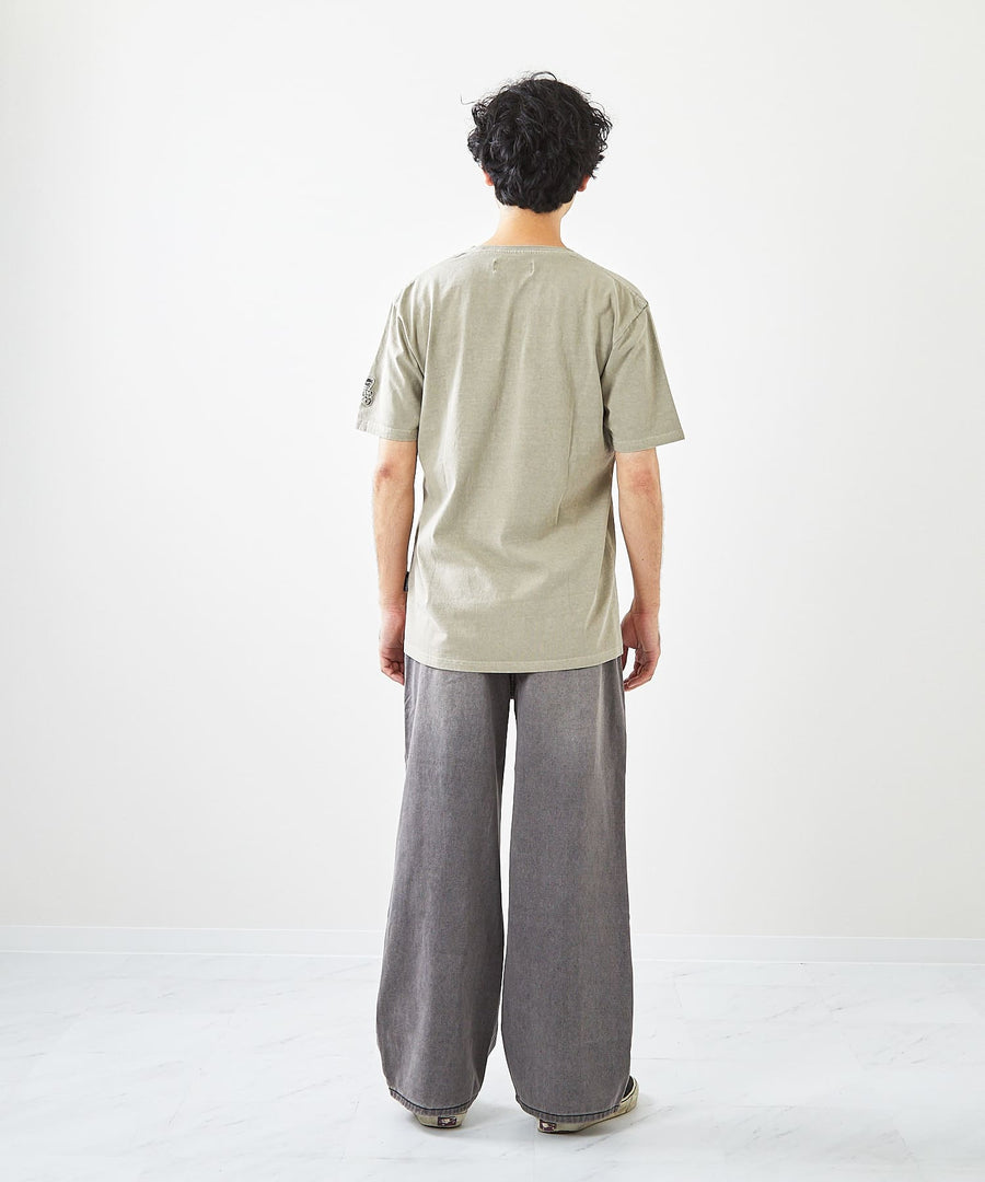【Hollywood Rich. &】(ハリウッドリッチ) 203340 ピグメント染めパンクベア半袖Tシャツ