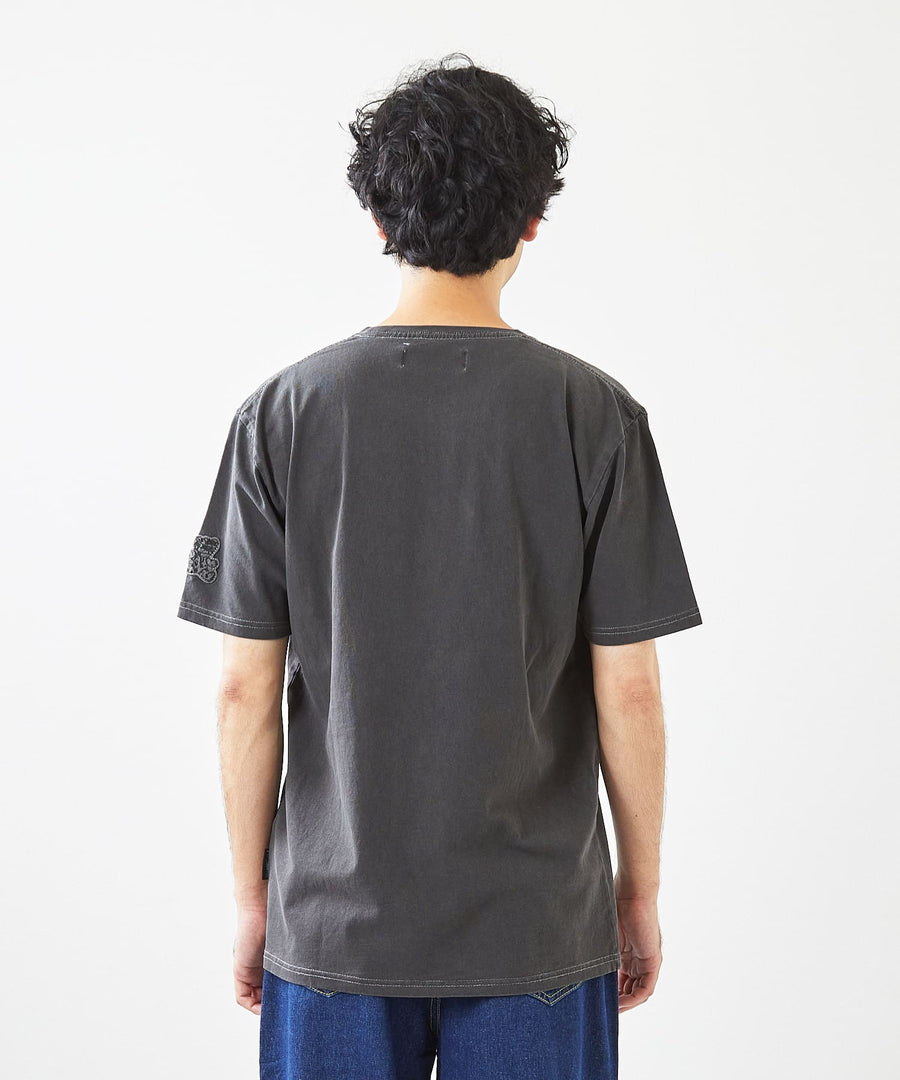 【Hollywood Rich. &】(ハリウッドリッチ) 203340 ピグメント染めパンクベア半袖Tシャツ
