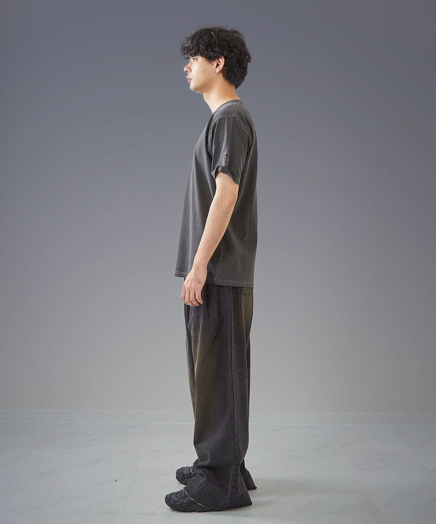 Wide Buggy Denim Pants — Vintage Mud Fade / GRAND YELLS / 304204