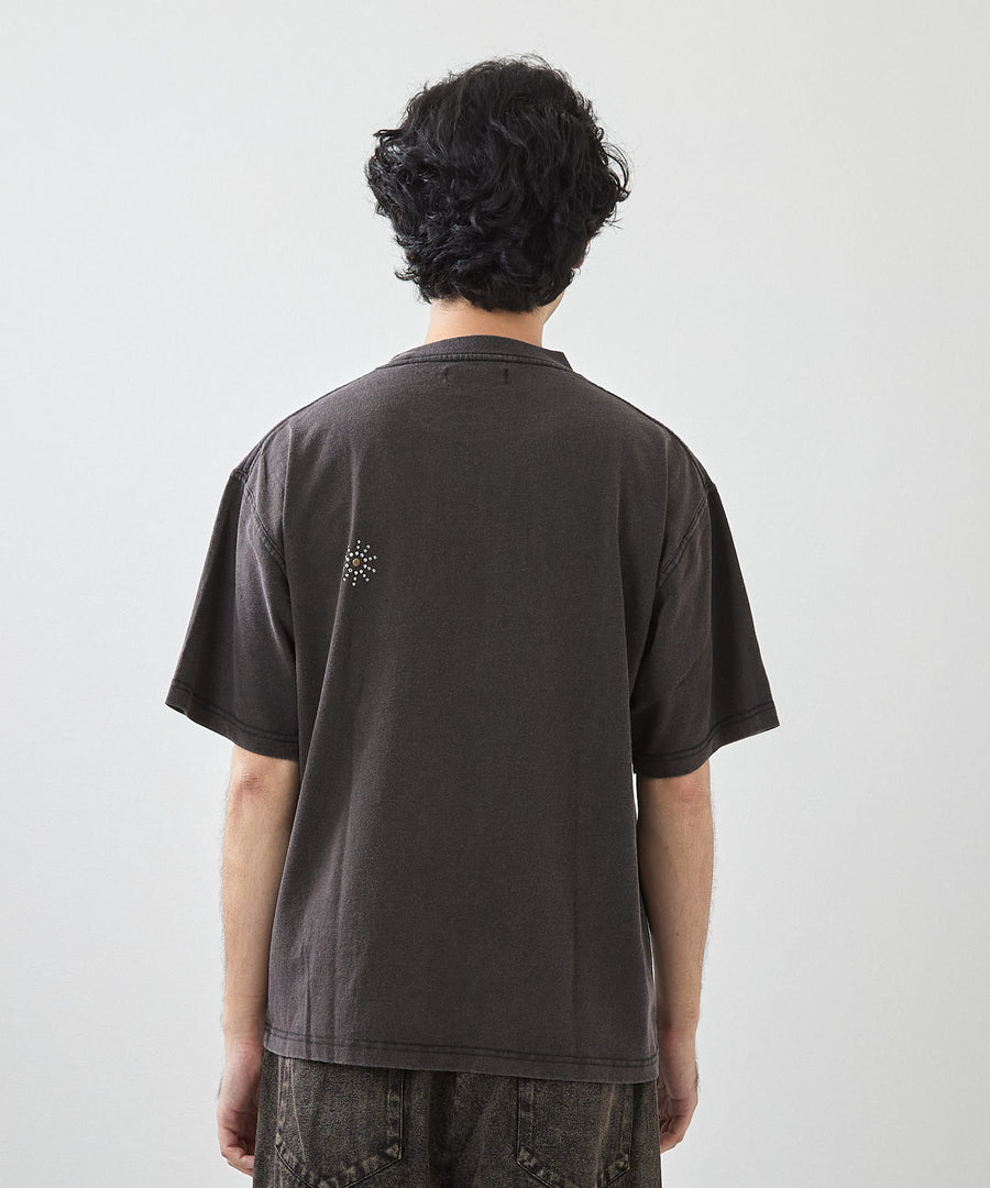 【GRAND YELLS】(グランドエール) 203339 フェード加工スタッズ半袖Tシャツ