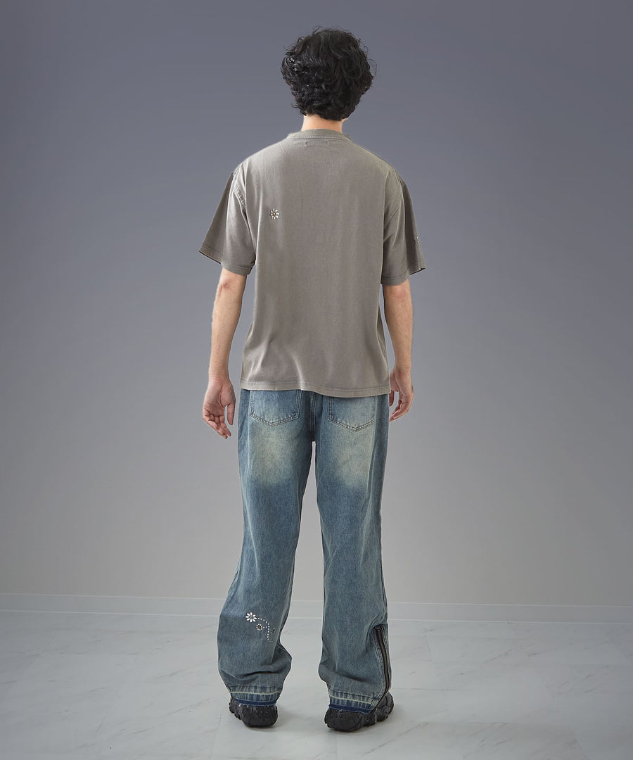 Silent Fade Tee — Studs & Logo / GRAND YELLS / 203344