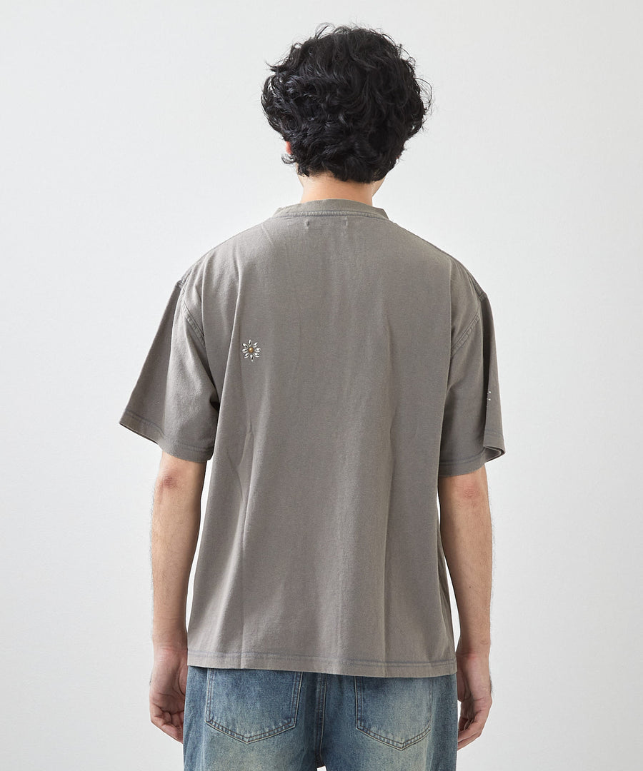 【GRAND YELLS】(グランドエール) 203344 フェード加工スタッズ付き半袖Tシャツ