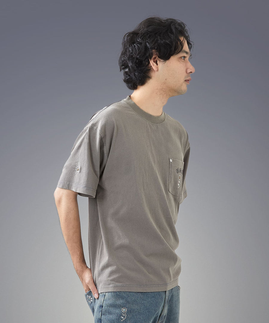 Silent Fade Tee — Studs & Logo / GRAND YELLS / 203344