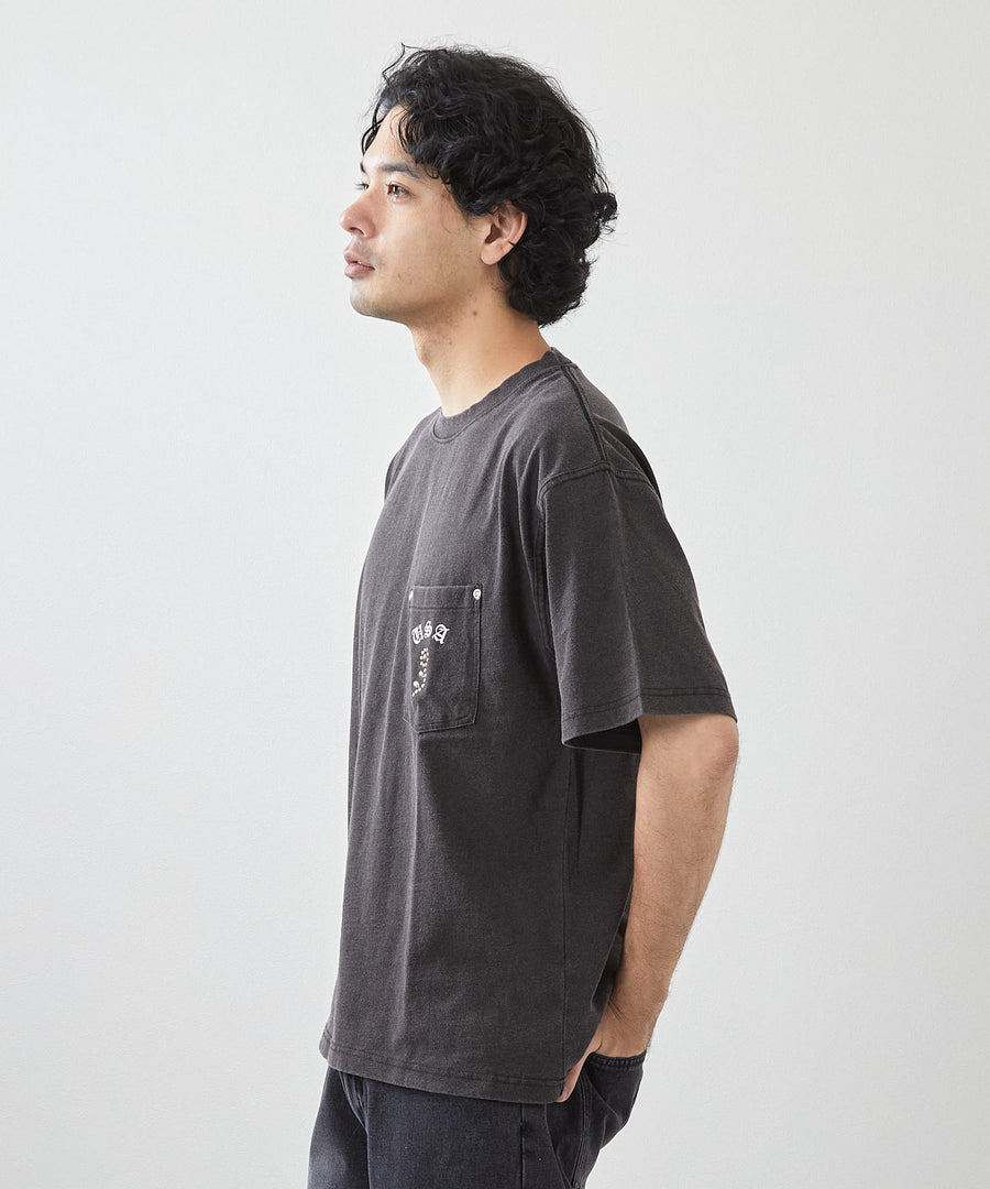 【GRAND YELLS】(グランドエール) 203344 フェード加工スタッズ付き半袖Tシャツ
