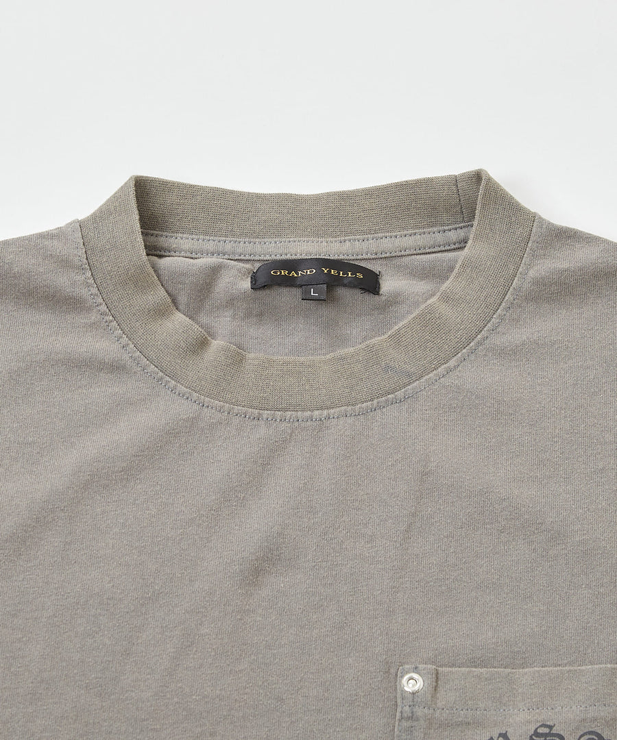 【GRAND YELLS】(グランドエール) 203344 フェード加工スタッズ付き半袖Tシャツ
