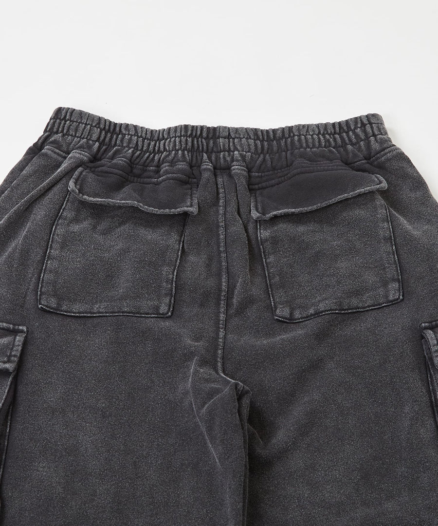 Silent Fade Sweat Pants — Studded Wide Parachute / GRAND YELLS / 304326