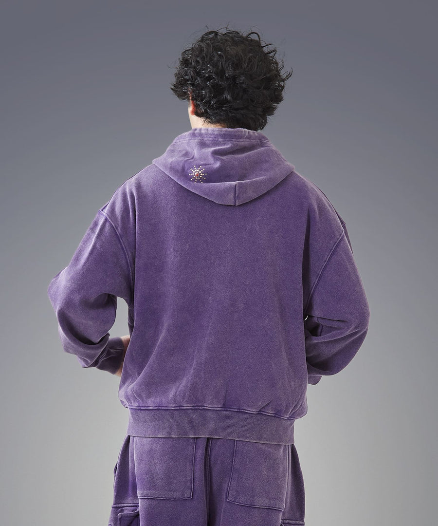 Silent Fade Sweat — Studded Hoodie / GRAND YELLS / 304325