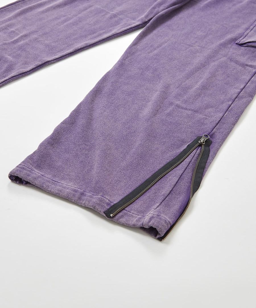 Silent Fade Sweat Pants — Studded Wide Parachute / GRAND YELLS / 304326