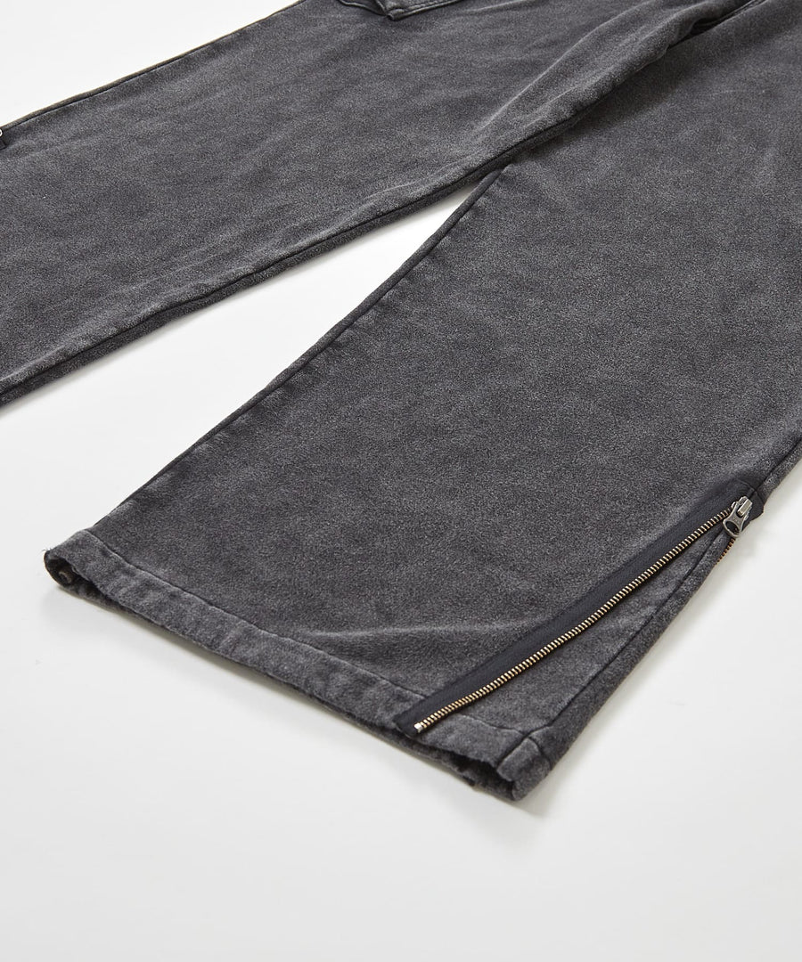 Silent Fade Sweat Pants — Studded Wide Parachute / GRAND YELLS / 304326