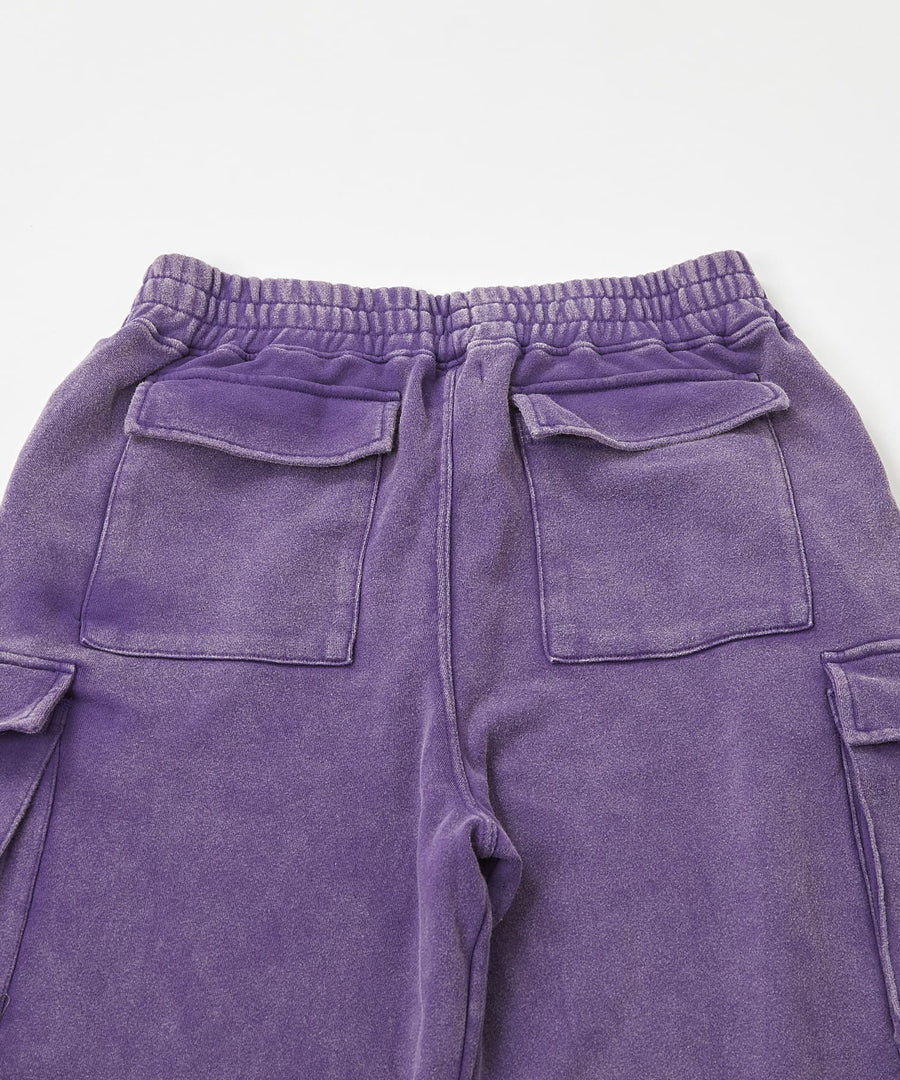 Silent Fade Sweat Pants — Studded Wide Parachute / GRAND YELLS / 304326