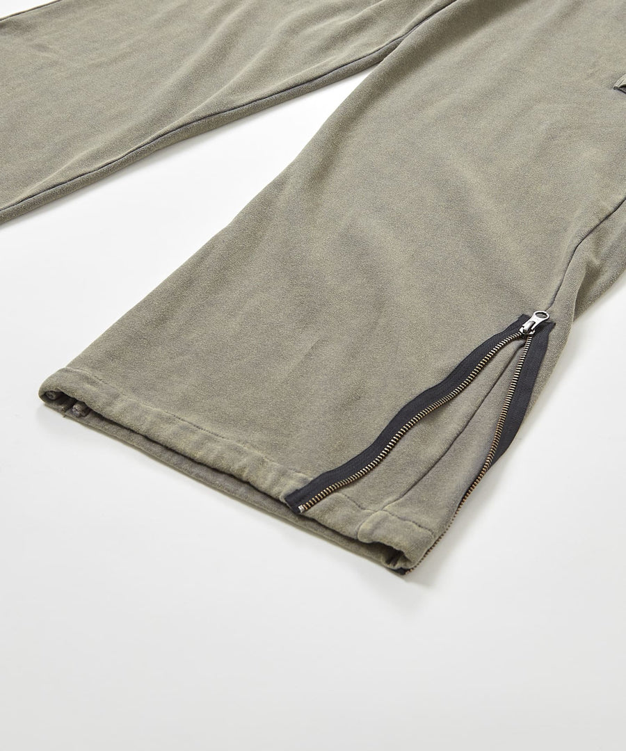 Silent Fade Sweat Pants — Studded Wide Parachute / GRAND YELLS / 304326