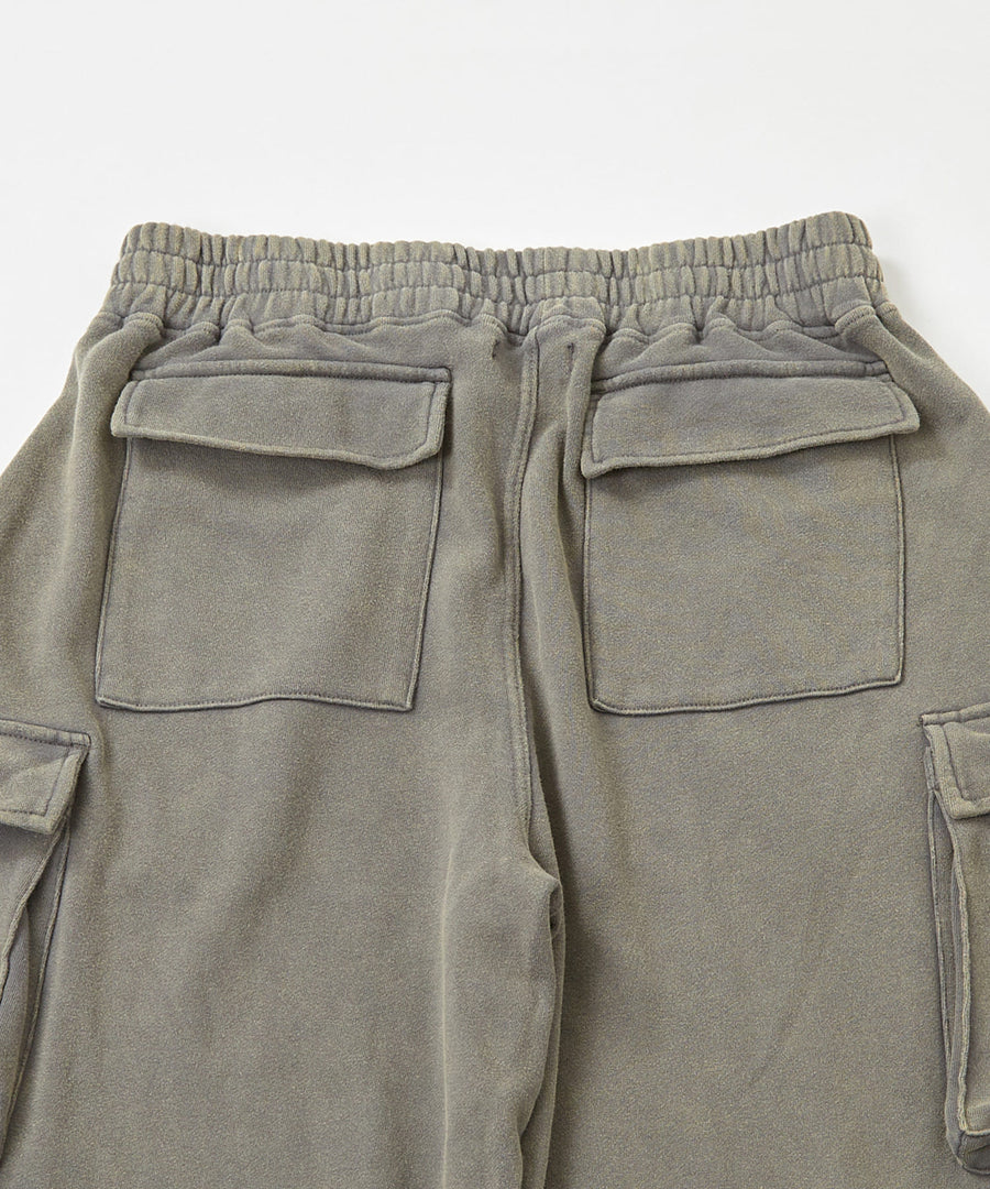 Silent Fade Sweat Pants — Studded Wide Parachute / GRAND YELLS / 304326