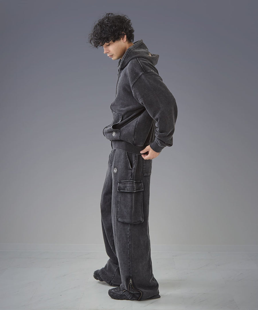 Silent Fade Sweat — Studded Hoodie / GRAND YELLS / 304325