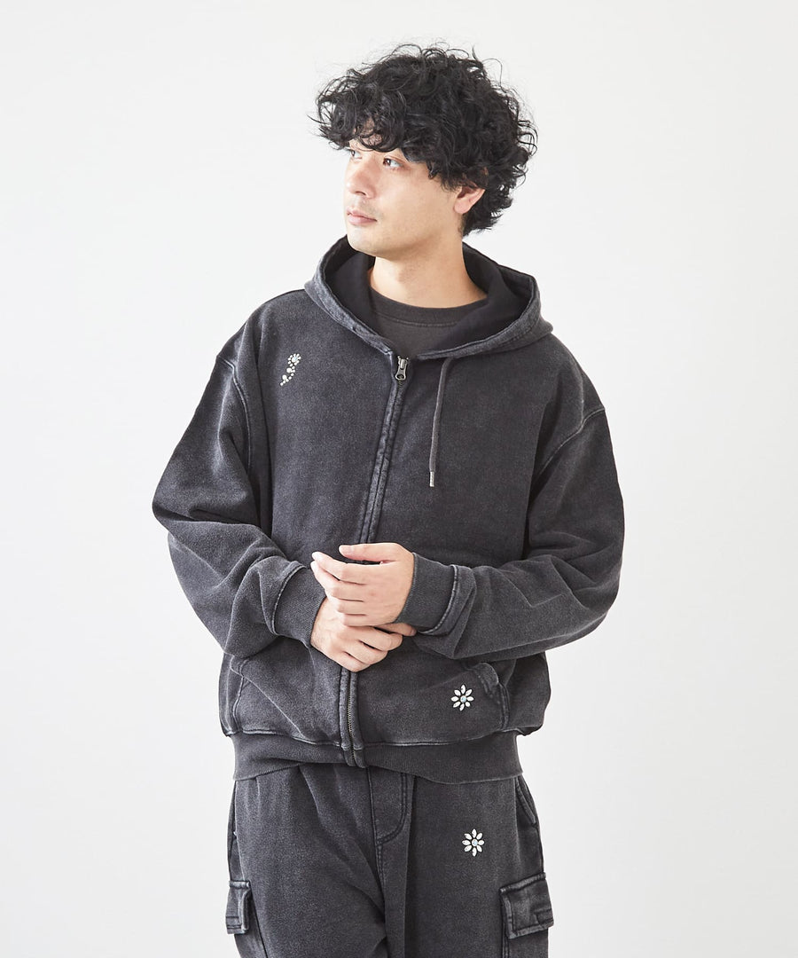 フェード加工ランダムスタッズZIPパーカー / GRAND YELLS (グランドエール) 304325